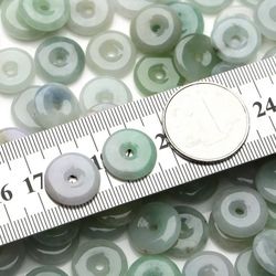 Myanmar Burma Jade Jadeite Donut Green White Pendant 