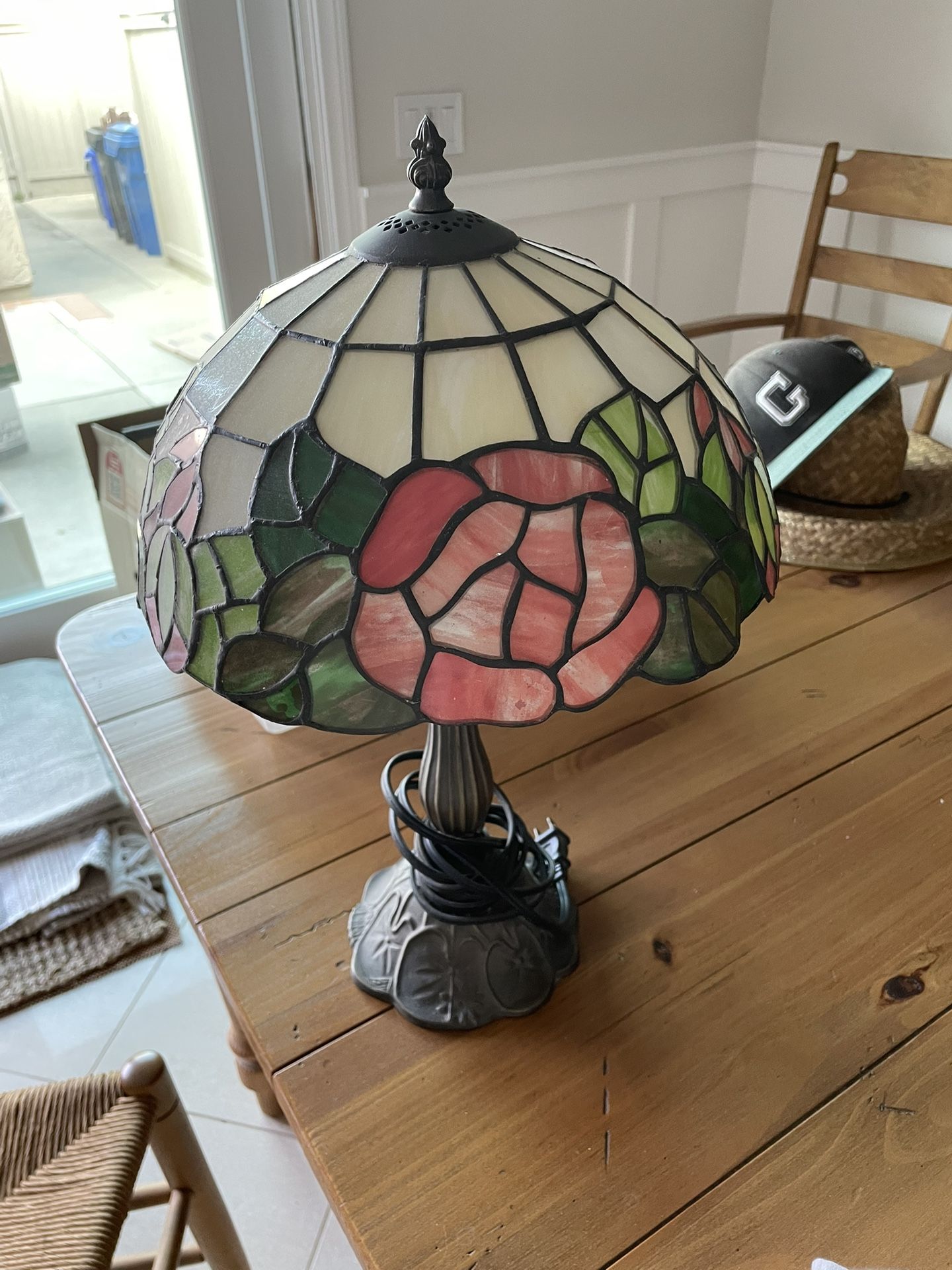 Antique Stained Glass Lamp