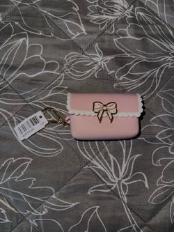 Pink bow case hand sanitizer holder