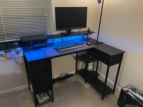 Black Office Desk 