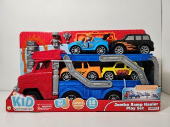 Kid Connection Jumbo Ramp Hauler Play Set, 16 Pieces