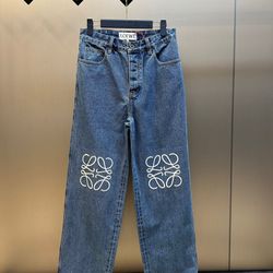 Loewe Denim Pants Knee Embroidery
