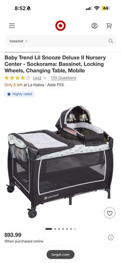 Baby trend bassinet / changing table