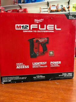 Milwaukee new 18ga Brad nailer fuel