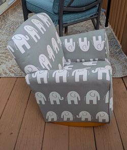 Children's elephant rocker chair