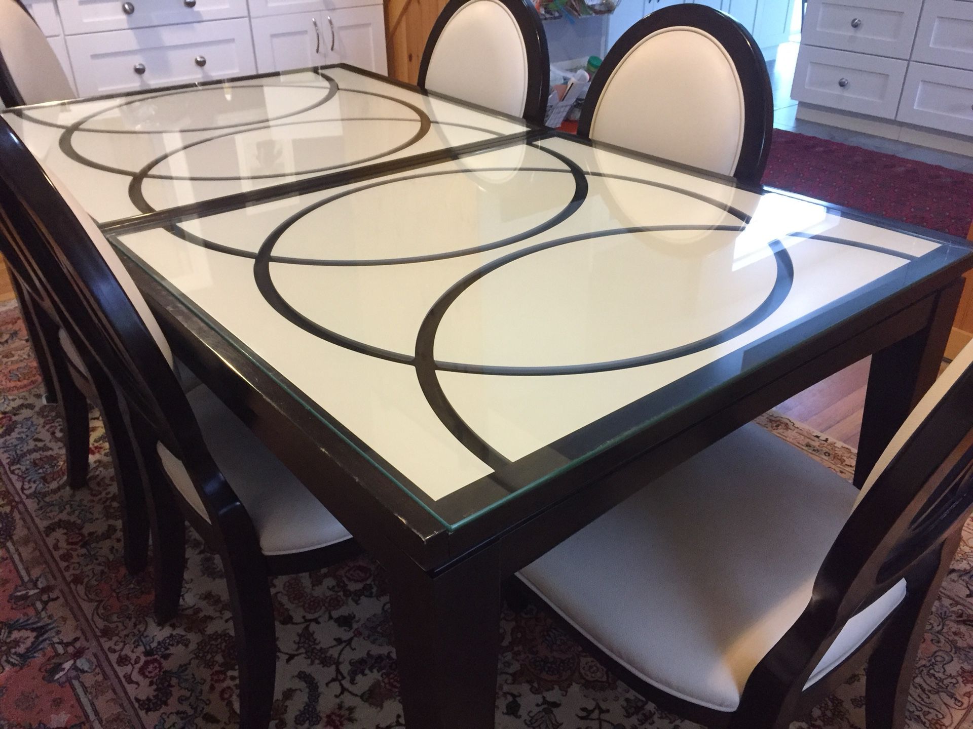 Dining set table with 6 chairs and Buffet table