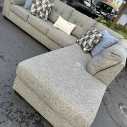 Grey sectional couch