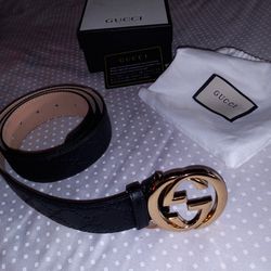 Gucci Belt Black And Gold