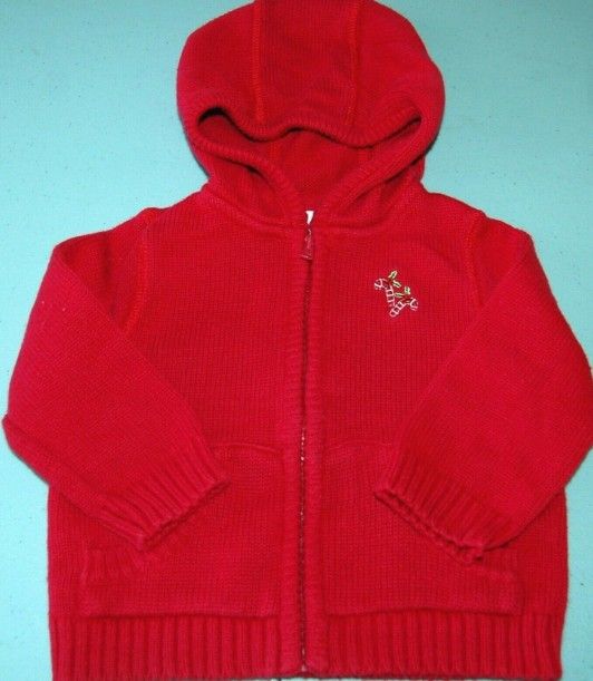 Infant Unisex 6-9M Front Zip Hoodie Sweater