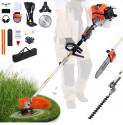 VEVOR Gas Hedge Trimmer, 2 Cycle Gas Power Handheld Hedge Trimmer, 5-in-1 63cc Cordless Weed