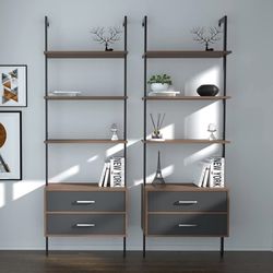 wall mounted ladder shelves