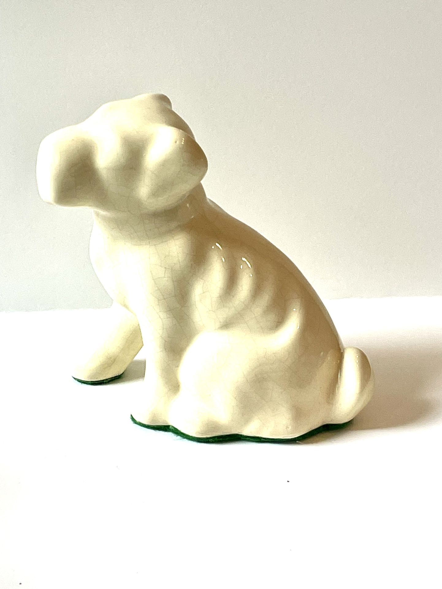 Antique Dog Figurine With Crazing
