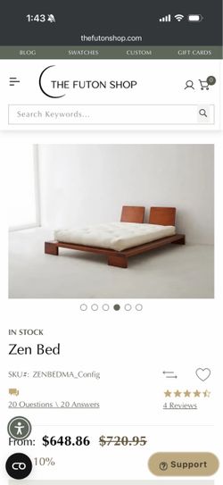 Japanese Platform Bed - Full Double