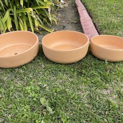 Low Bowl Planters-Terracotta Bowls Pots- 14”$25,12”$20 and 10”$15