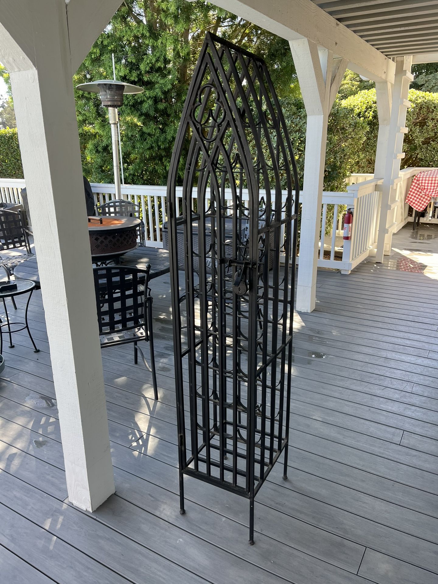 6’ Wrought Iron Wine Rack