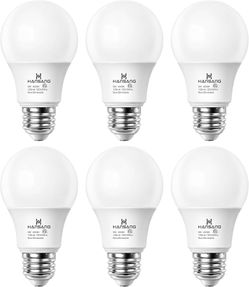 A19 LED Light Bulbs 60W Equivalent, 4000K Natural Daylight E26 Base 6 Pack 9W 900LM CRI 85+ 800 Lumens,Daylight Light Bulbs for Bedroom Living Room,No