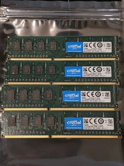 Crucial 8GB CT102464BD160B.C16FPD DDR3-1600 UDIMM PC3-12800 NON-ECC (4 Available)