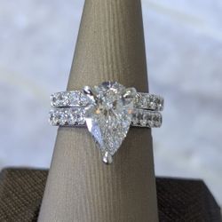 Super Comfort Fit LabGrown Diamond Ring Set In 14kw