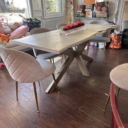 Solid Wood Dining Room Table 