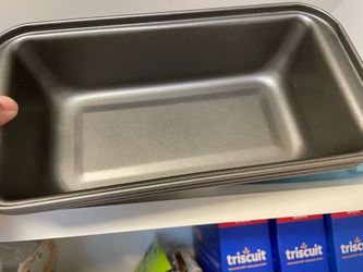 Set of THREE nonstick stainless steel bread loaf pans