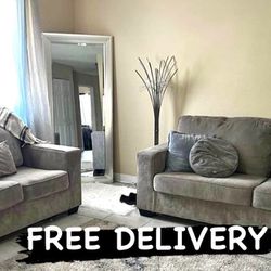 ✨Like New ✨Gray Couch And Love Seat 