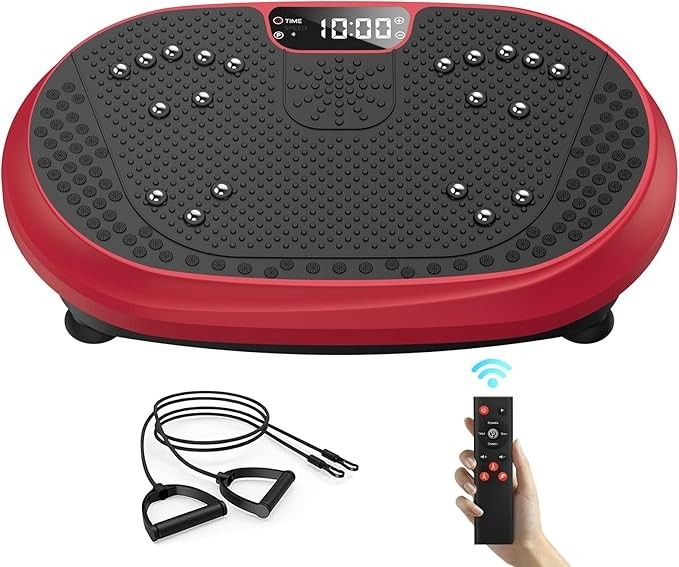 Vibration Plate Exercise Machine, Vibrating Fitness Platform for Lymphatic Drainage, Full Body Shaker Workout Equipment, Bluetooth Power Shaping Vibra