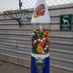 Mighty Rocket Gumball Machine With Stand