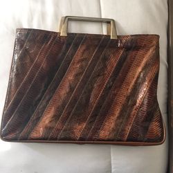 Vintage Snake Skin Purse Handbag
