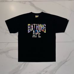 2023 BAPE Multi Camo NYC Logo Tee Black/ Multicolor Size XL
