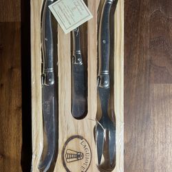 Laguiole 3 Pieces Knives Serving Set Sealed