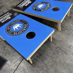 Charlotte FC Cornhole Board