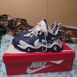 Nike Air Blue And White Shoes