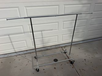 Rolling Chrome Clothing Rack