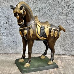 Vintage Large Bronze Statue Sculpture “Royal Horse” 28”x 28”