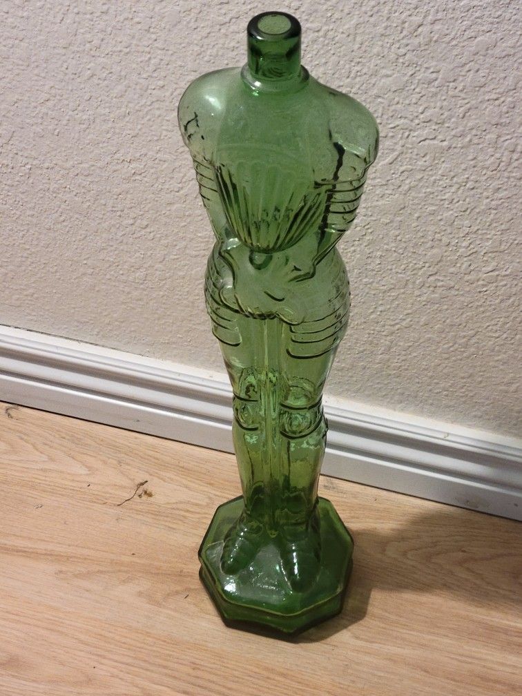 Green Glass Decorative Statue