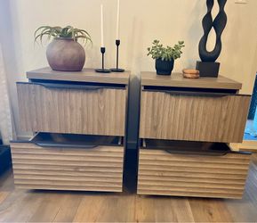 Two Brand New Modern  Night stands ! Large Drawers !!