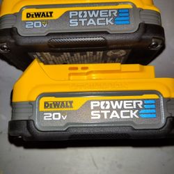 2 New DeWalt Power stack Batteries 