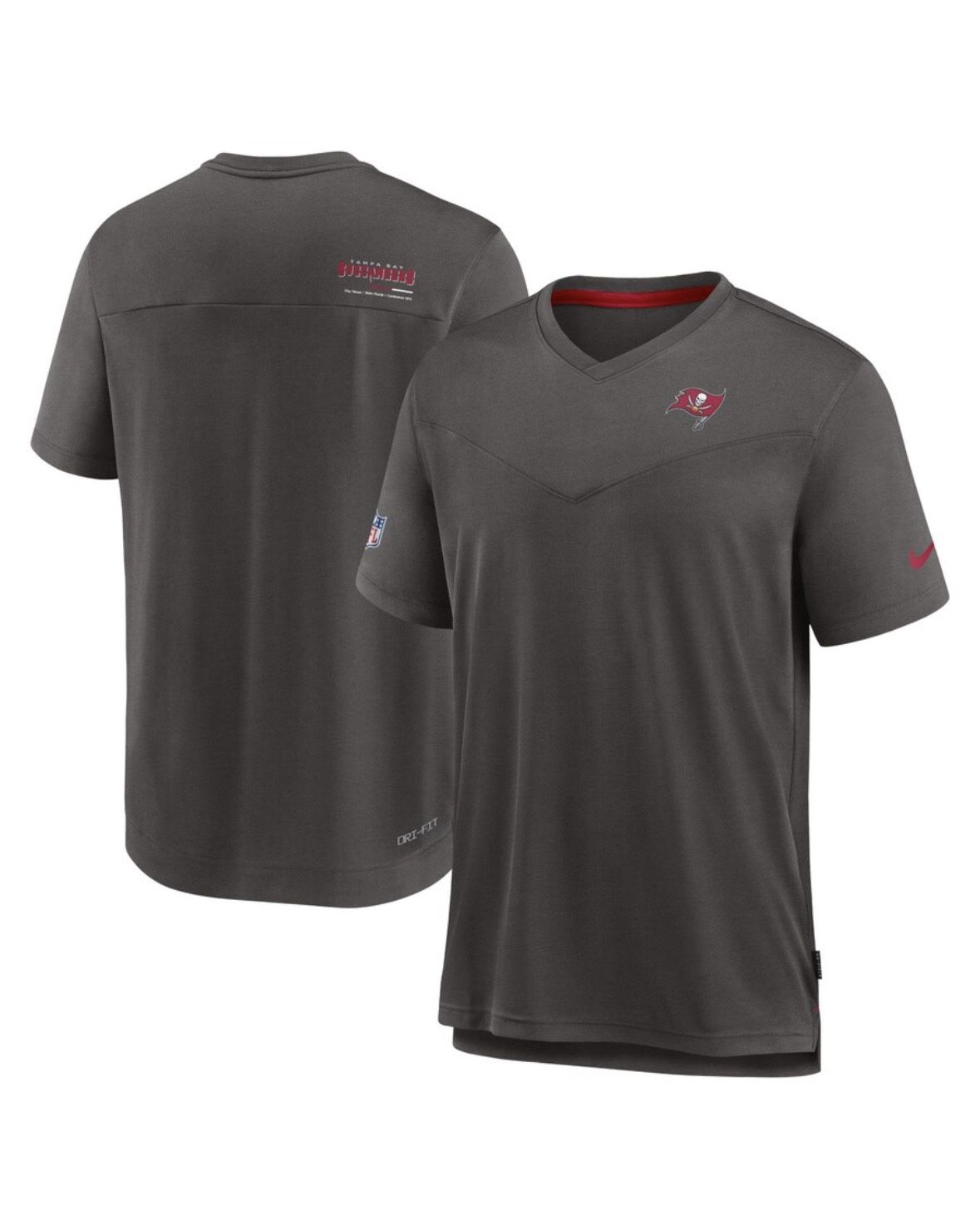 Men's Nike Pewter Tampa Bay Buccaneers Sideline V-Neck Performance 3XL T-Shirt