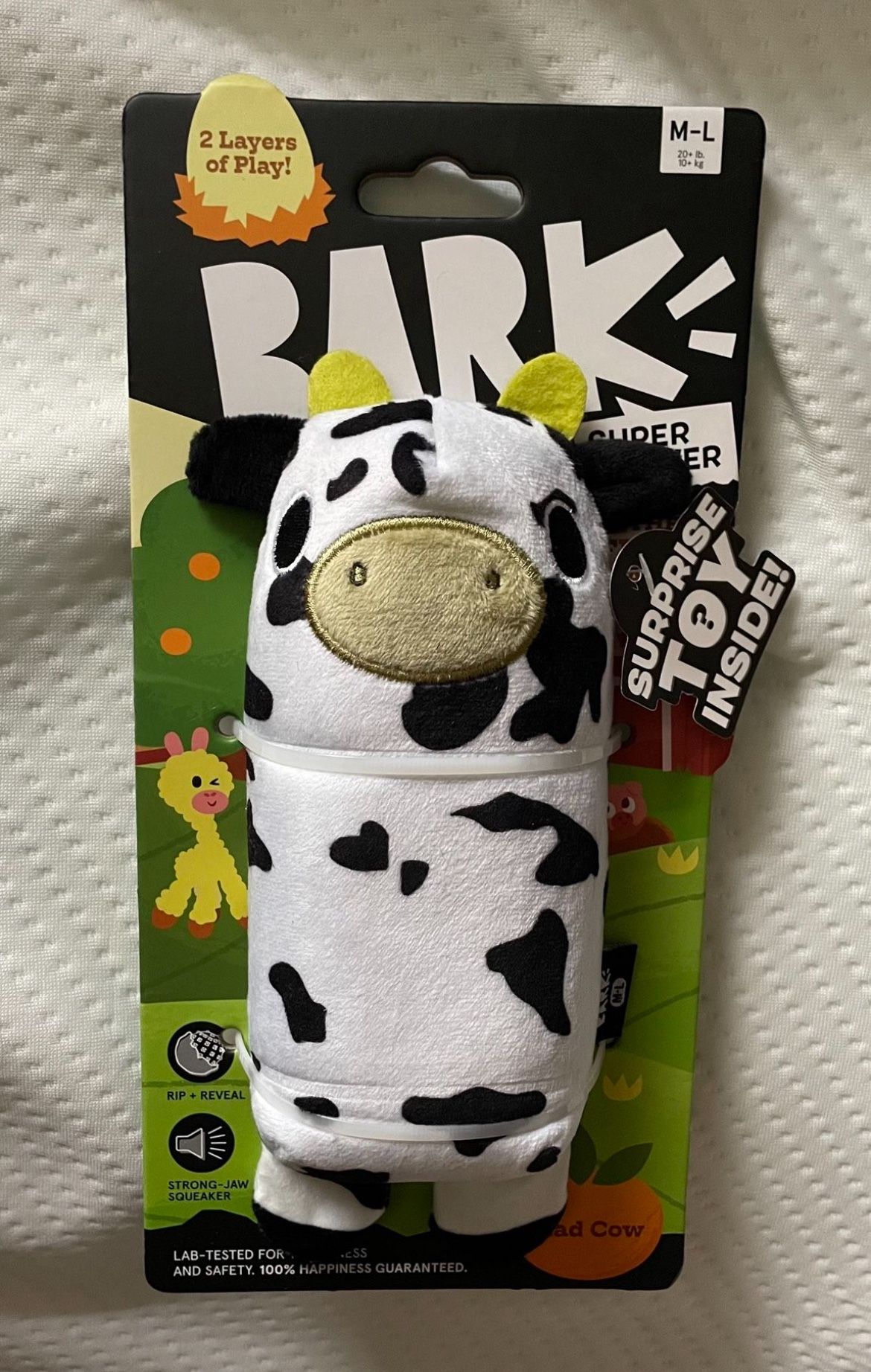 BARK Super Chewer Cow Dog Toy - Mad Cow