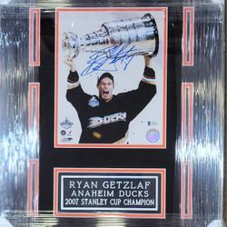 Ducks Ryan Getzlaf Signed, Beckett-Certified,  Custom-Framed Photo Display Piece 