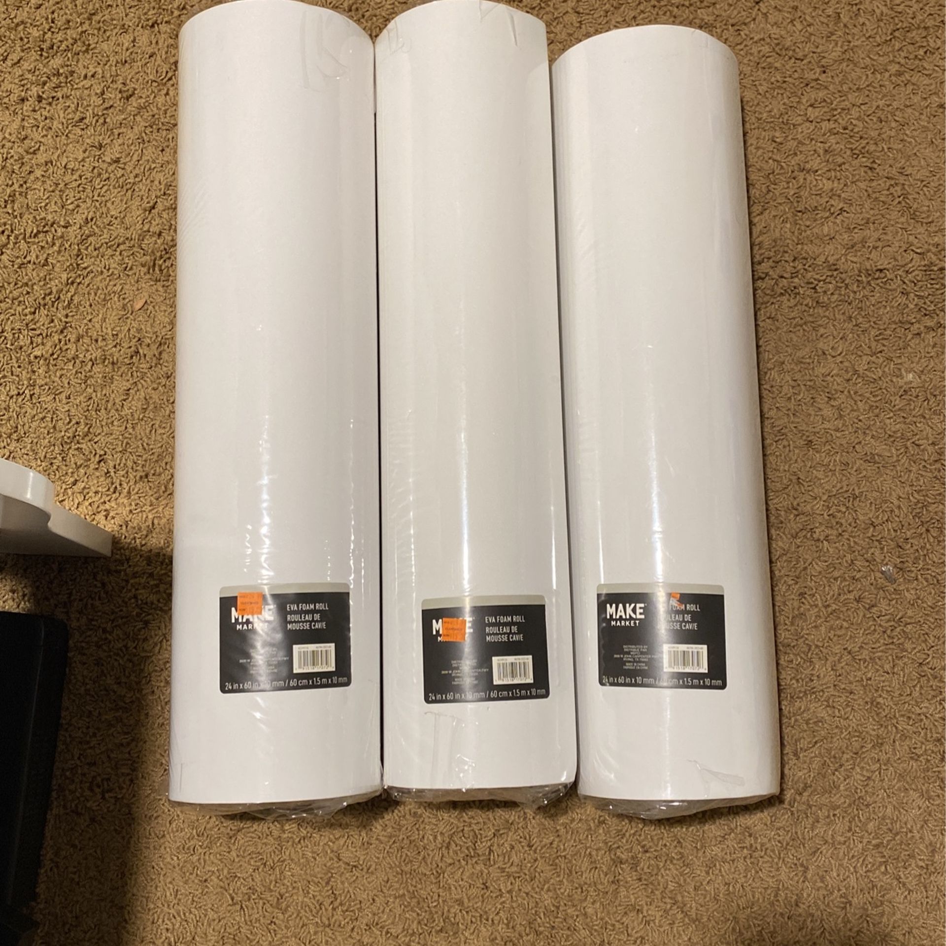 3 Rolls Of Eva Foam 24in X 60in X 10mm