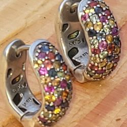 EffY 925 Sterling Multi-colored SAPPHIRE Earings