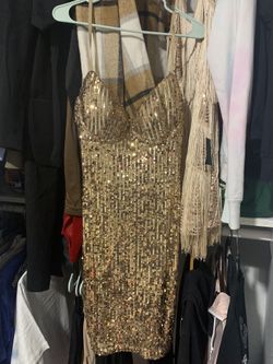 Gold Sequin Dress