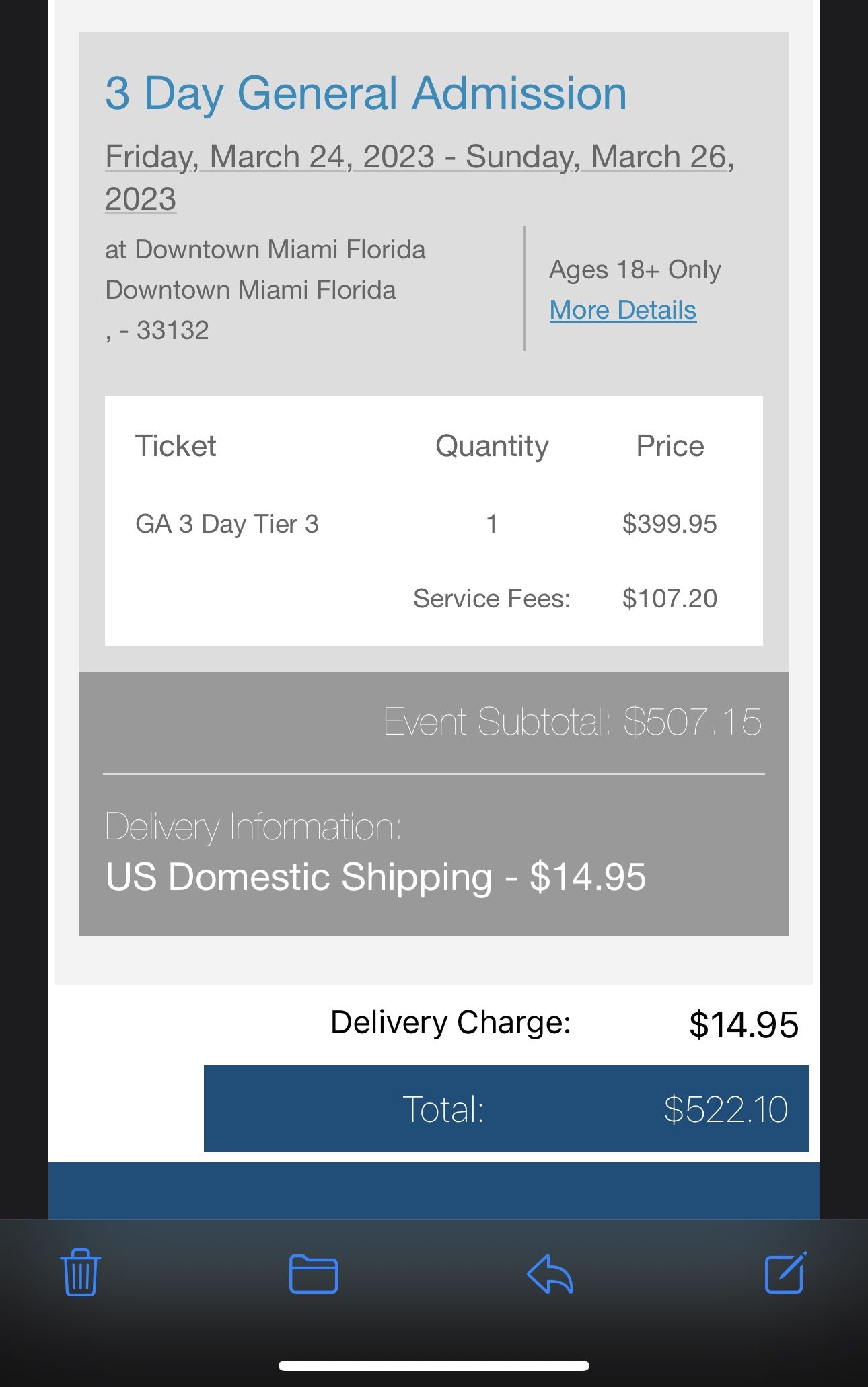 Ultra Miami Tickets 3 Days