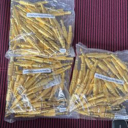 150 Pcs Gold Plated Soldering 6.35mm 3 Pole Male 1/4 Stereo Jack Plug with Spring Audio Connector