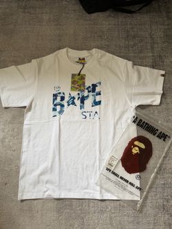 Blue abc camo Bapesta t shirt