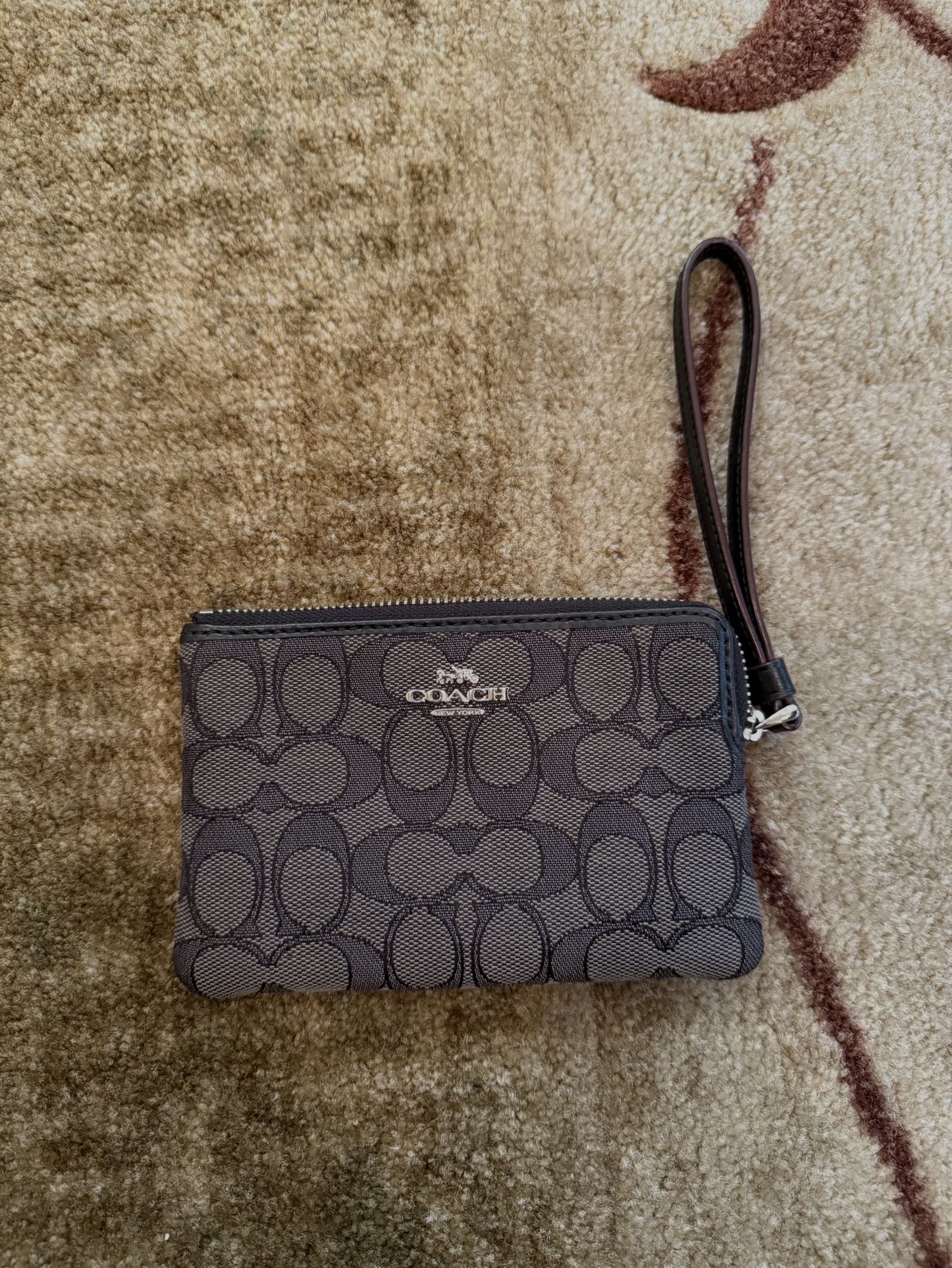 Black vintage coach wristlet wallet