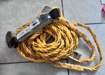 Guardian 01320 50 ft Vertical Lifeline Assembly (VLA) with Adjustable Rope Grab and Shock Absorber | OSHA Compliant