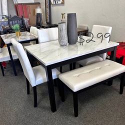 Elegant ! 5-pc Dining Table Set  ✅$299 No Tax
