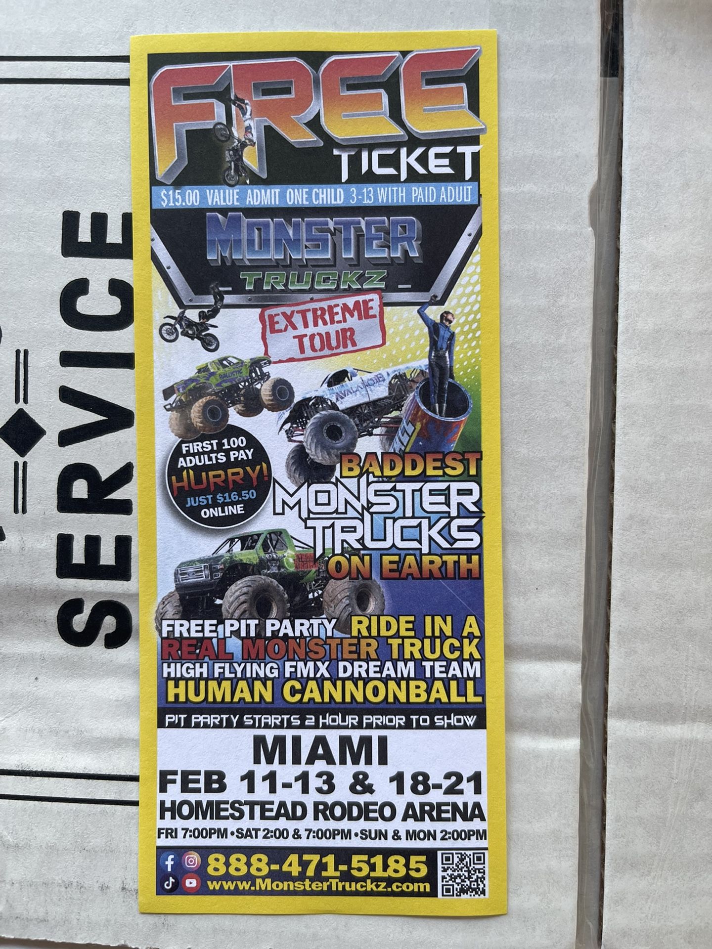 30 Monster Truck Event Tickets In Homestead!